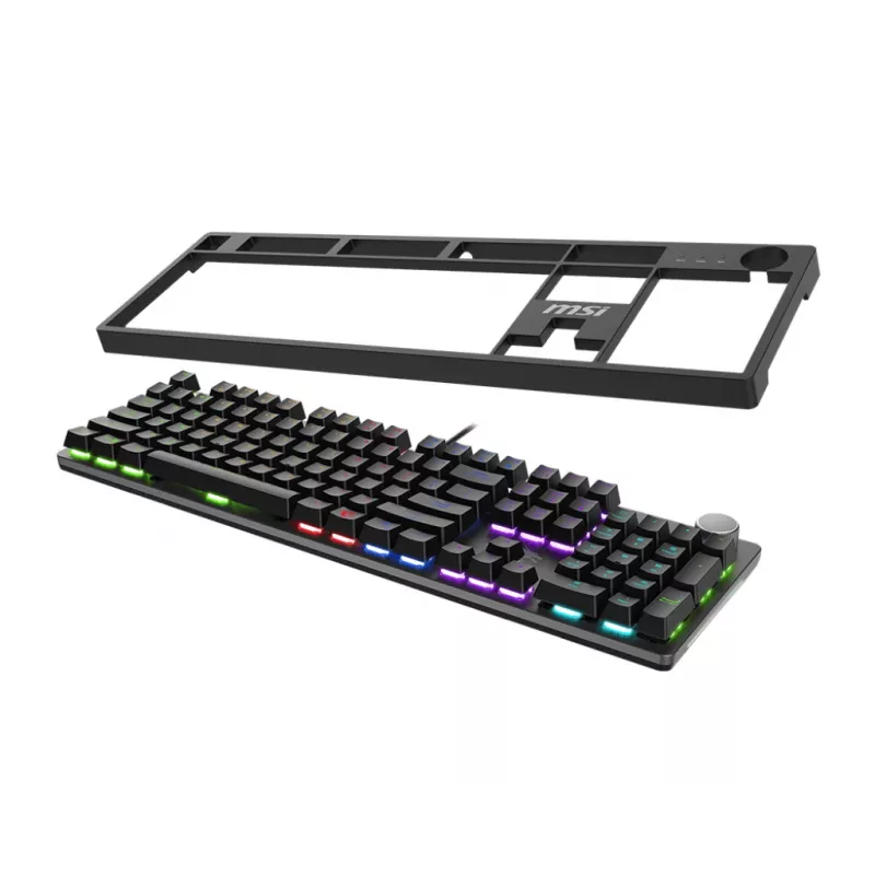 MSI FORGE GK320 czerwony klawiatura Gaming USB QWERTY US International czarna