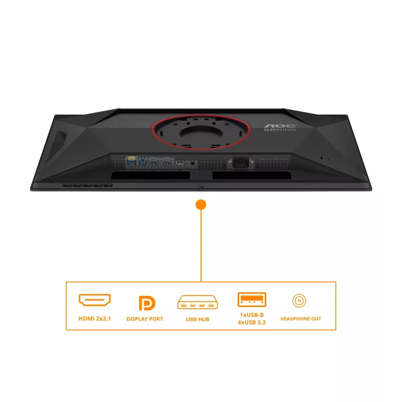 Monitor komputerowy AOC G4 Q27G4ZD 68,6 cm (27 cali) 2560 x 1440 pikseli Quad HD QD-OLED Czarny, Czerwony
