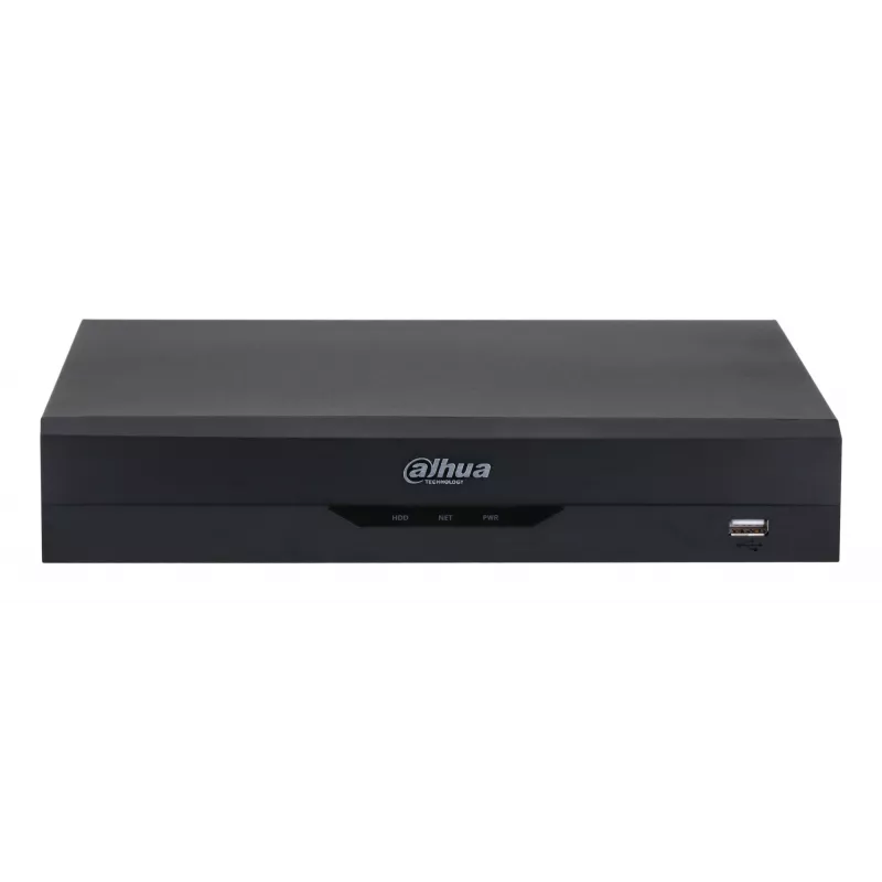 Rejestrator cyfrowy wideo DAHUA XVR5108HS-4KL-I3/T — 8-kanałowy DVR, H.265/H.264, SATA do 16 TB, Gigabit Ethernet, 12 V DC, czarny