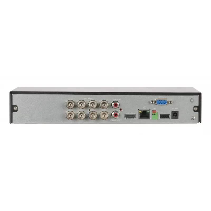 Rejestrator cyfrowy wideo DAHUA XVR5108HS-4KL-I3/T — 8-kanałowy DVR, H.265/H.264, SATA do 16 TB, Gigabit Ethernet, 12 V DC, czarny