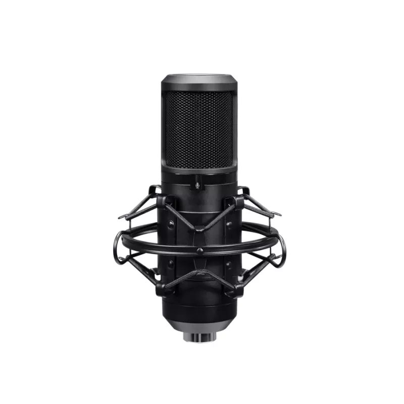 Mikrofon podcastowy TRUST GXT 270 Emita II+ — pojemnościowy USB, przewodowy, obudowa metalowa, czarny, kabel 2,5 m