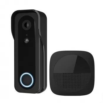 Wideodomofon TRUST DOORCAM-3000 Czarny, 3 MP, Wi‑Fi 2.4 GHz, MicroSD do 256 GB, Bateria/USB (8–24 V)