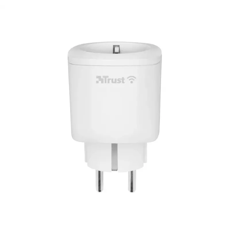 Inteligentna wtyczka TRUST 71301 — gniazdko wewnętrzne Wi‑Fi, 3000 W, biała, 52×52×86 mm