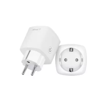 Inteligentna wtyczka TRUST 71301 — gniazdko wewnętrzne Wi‑Fi, 3000 W, biała, 52×52×86 mm