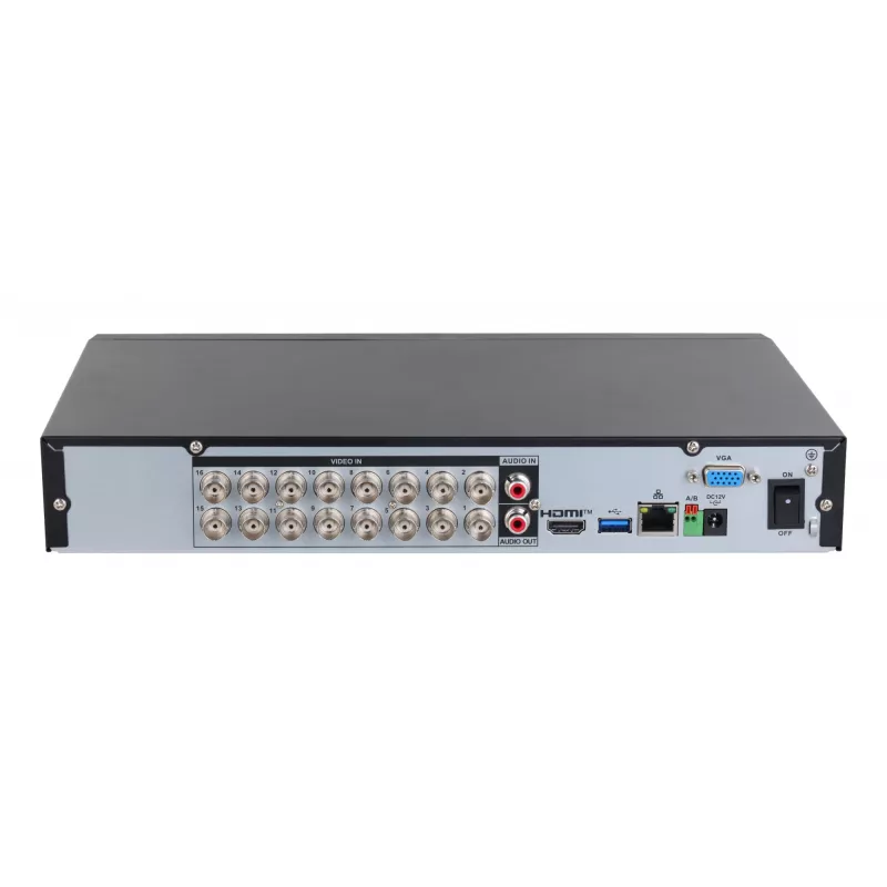 Rejestrator cyfrowy Dahua XVR5116H-4KL-I3/T — 16-kanałowy rejestrator DVR, 4K (3840×2160), H.265/H.264, Gigabit Ethernet, dysk twardy do 16 TB
