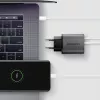 Ładowarka ścienna AXAGON ACU-PQ67D, 67W, USB-C PD3.0 + USB-A QC4+, 2 wyjścia, wyświetlacz LCD, 100–240V