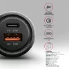 Ładowarka samochodowa AXAGON PWC-PQ48, 48W, USB-C (PD3.0) + USB-A (QC4+), wejście 12–24V, czarna