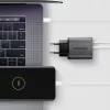 Ładowarka ścienna AXAGON ACU-PQ67, 67W, PD3.0 + QC4+, 1x USB-C + 1x USB-A, 100–240 V, szary/czarny