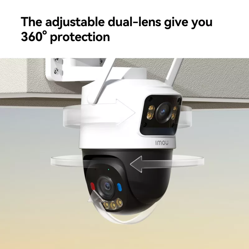 Kamera IP do monitoringu IMOU Cruiser Dual 2C 4G Turret zewnętrzna 2304×1296 obiektyw 3,6 mm sufit/ściana