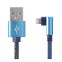 Kabel danych USB 2.0 Gembird CC-USB2J-AMLML-1M-BL — USB A do Micro-USB B/Lightning, 1 m, niebiesko-czarny