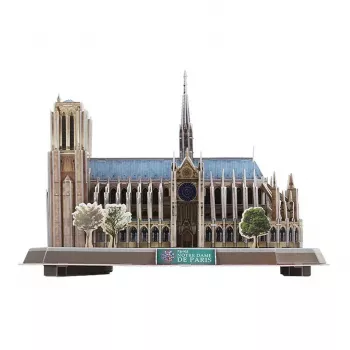 Puzzle 3D CubicFun Notre Dame (światło) — model DA-20509, lekka edycja podświetlana