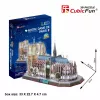 Puzzle 3D CubicFun Notre Dame (światło) — model DA-20509, lekka edycja podświetlana