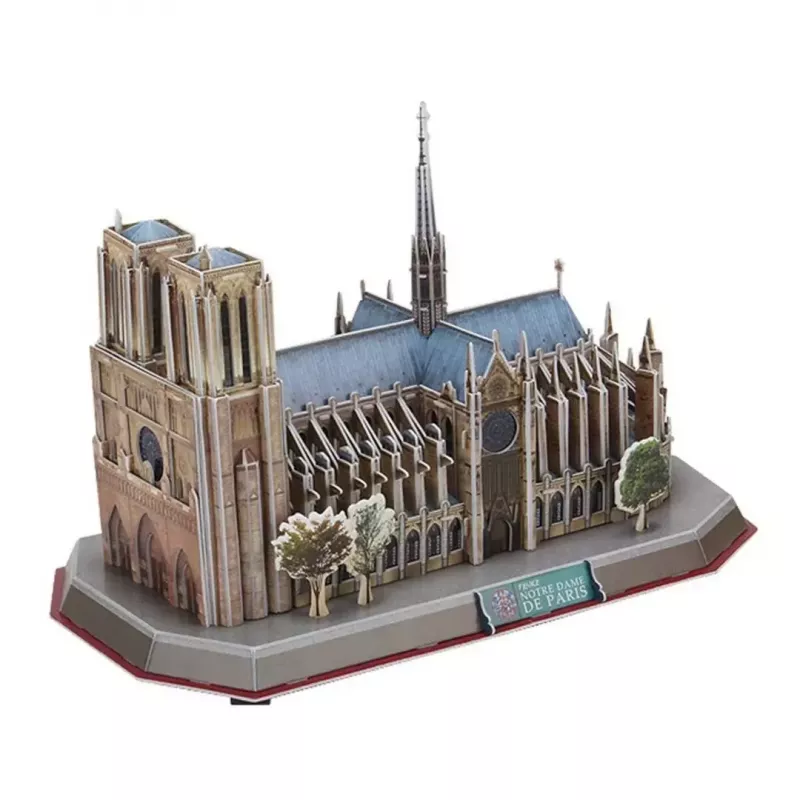 Puzzle 3D CubicFun Notre Dame (światło) — model DA-20509, lekka edycja podświetlana