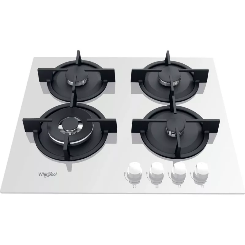 Whirlpool AKT 625/WH Czarny, Biały Do zabudowy 60 cm Gazowy 4 stref(y)