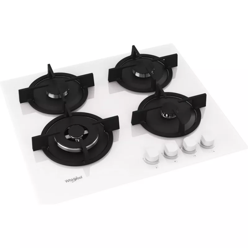 Whirlpool AKT 625/WH Czarny, Biały Do zabudowy 60 cm Gazowy 4 stref(y)