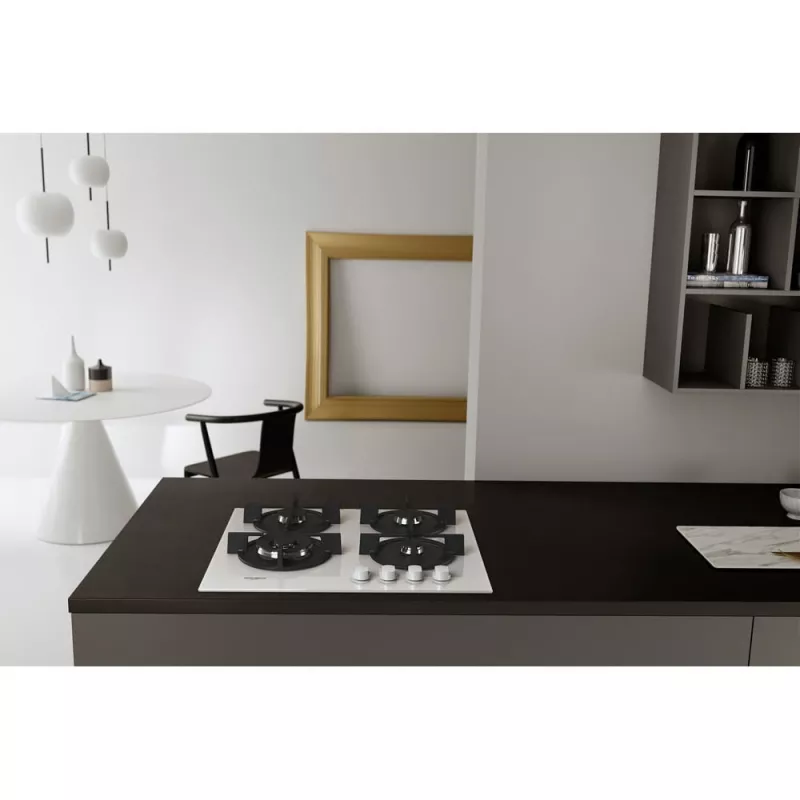 Whirlpool AKT 625/WH Czarny, Biały Do zabudowy 60 cm Gazowy 4 stref(y)