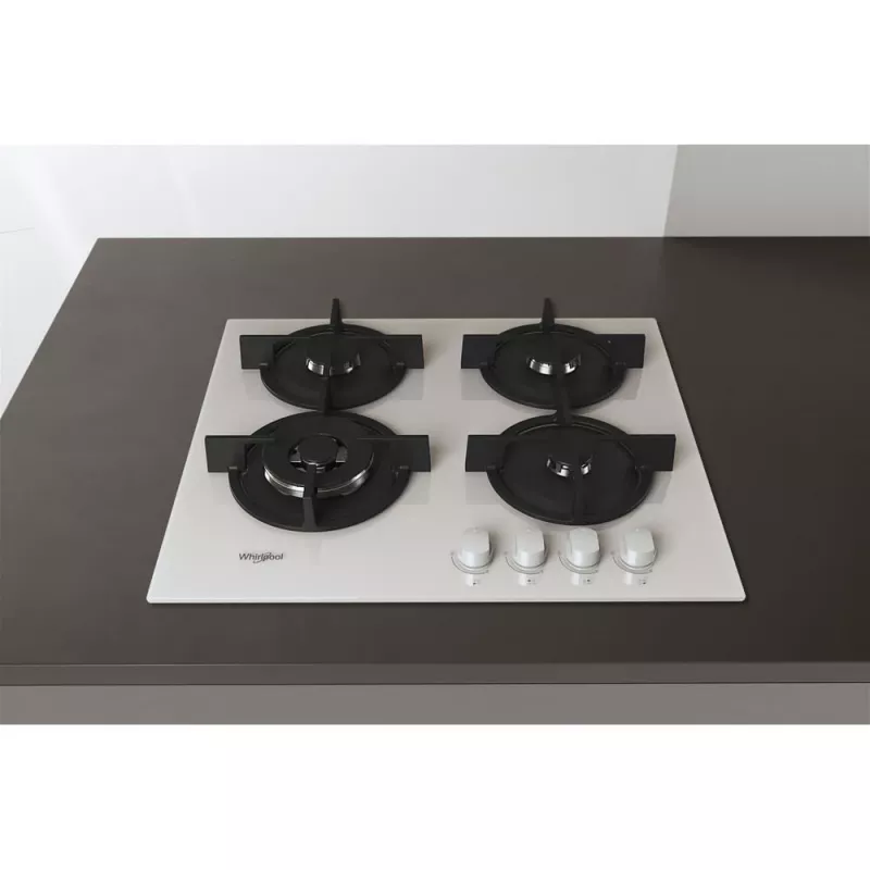 Whirlpool AKT 625/WH Czarny, Biały Do zabudowy 60 cm Gazowy 4 stref(y)
