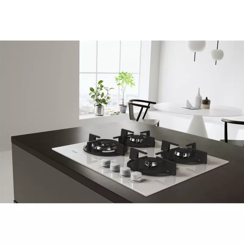 Whirlpool AKT 625/WH Czarny, Biały Do zabudowy 60 cm Gazowy 4 stref(y)