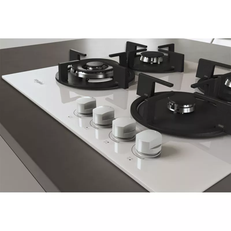 Whirlpool AKT 625/WH Czarny, Biały Do zabudowy 60 cm Gazowy 4 stref(y)