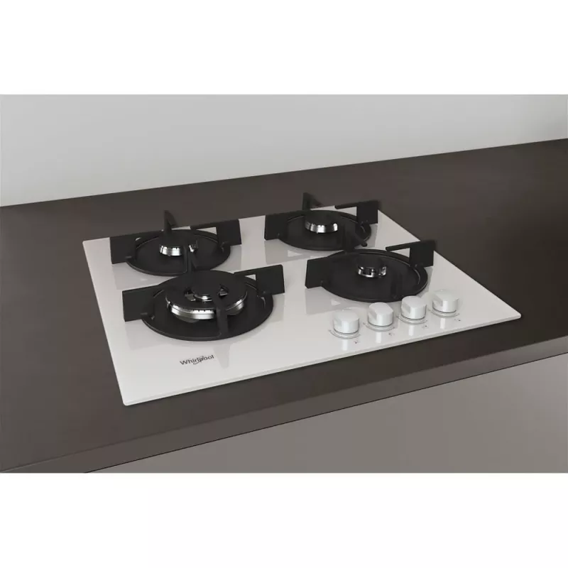 Whirlpool AKT 625/WH Czarny, Biały Do zabudowy 60 cm Gazowy 4 stref(y)