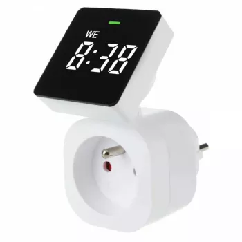 Cyfrowy włącznik czasowy GreenBlue GB610E, maks. obciążenie 16A, IP20, programowalne cykle włącz/wyłącz