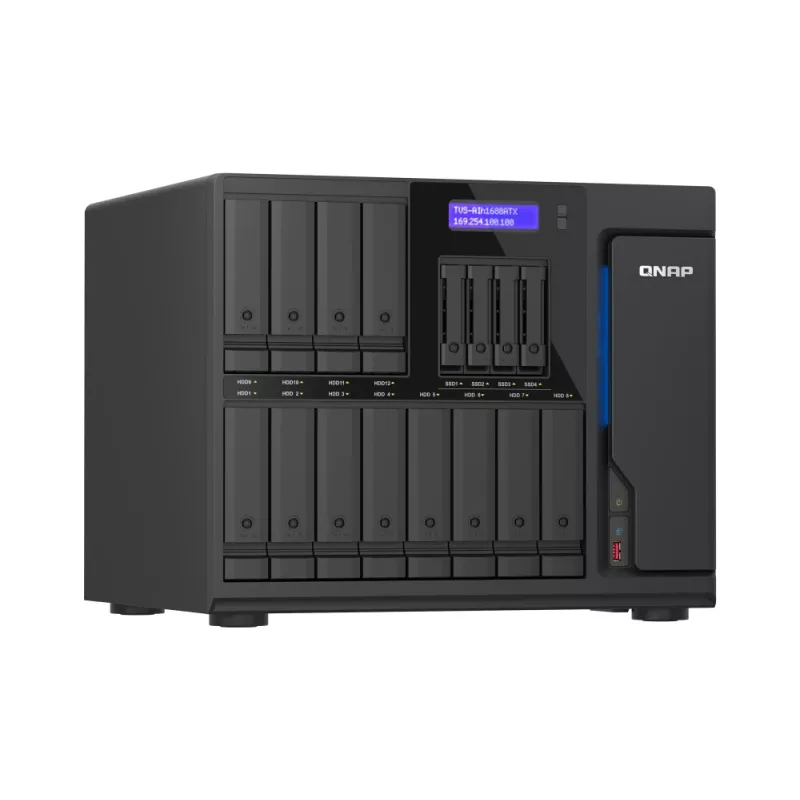 QNAP TVS-AIH1688ATX-U7-32G Serwer NAS/storage Tower 32 GB DDR5 0 TB QuTS hero Black