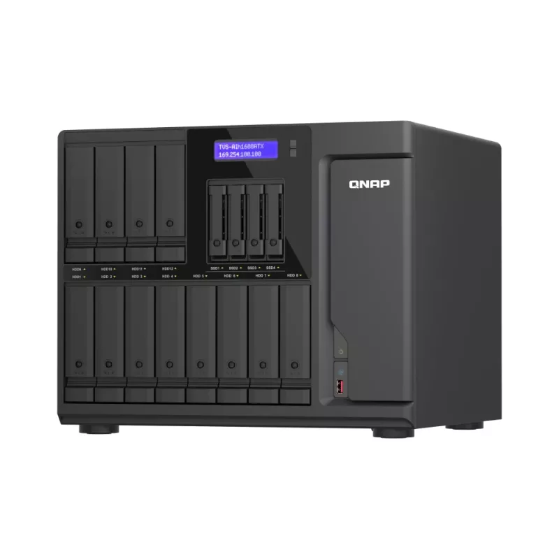 QNAP TVS-AIH1688ATX-U7-32G Serwer NAS/storage Tower 32 GB DDR5 0 TB QuTS hero Black