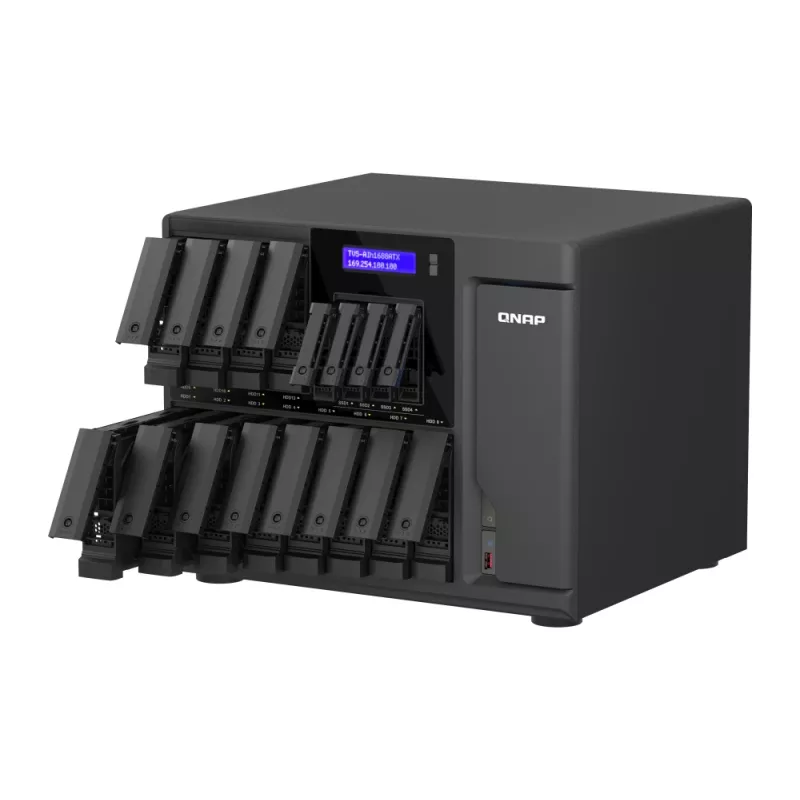 QNAP TVS-AIH1688ATX-U7-32G Serwer NAS/storage Tower 32 GB DDR5 0 TB QuTS hero Black