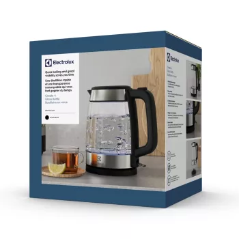 Czajnik elektryczny Electrolux E4GK1-4GB 1,7 l 2200 W Czarny, Stal nierdzewna, Przezroczysty