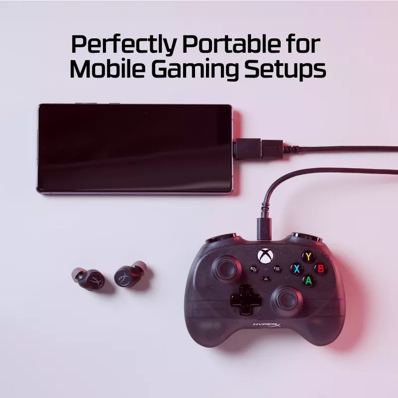 HyperX Clutch Tanto Mini WD Kontroler do gier, Joystick, Xbox, Xbox One, Przewodowy, USB, Czarny, 2.95 m