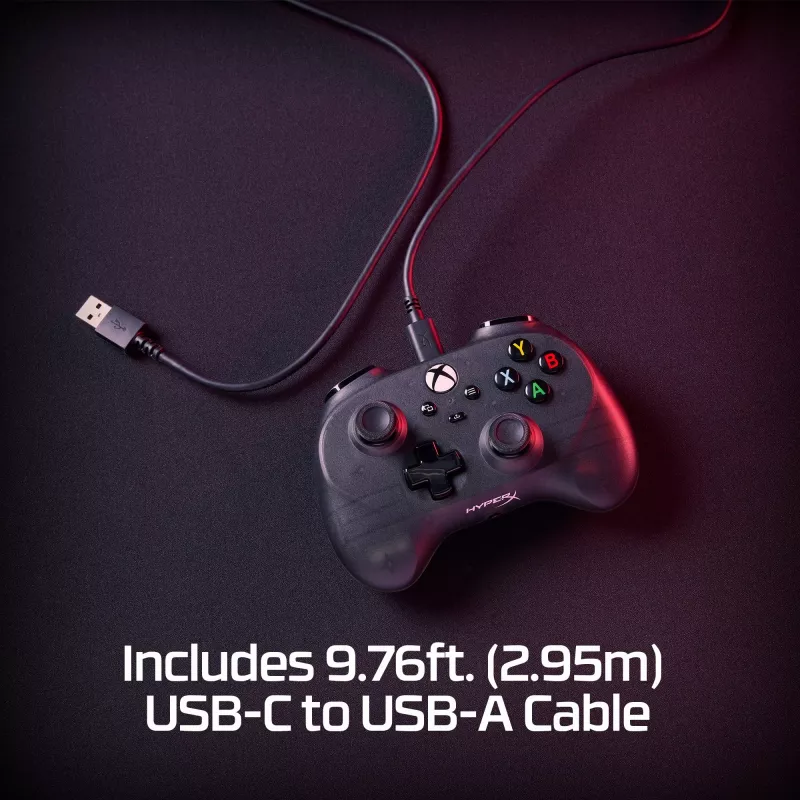 HyperX Clutch Tanto Mini WD Kontroler do gier, Joystick, Xbox, Xbox One, Przewodowy, USB, Czarny, 2.95 m