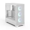 Fractal Design Pop 2 Air biały TG RGB Midi Tower PC case — ATX/Micro‑ATX/Mini‑ITX, szkło hartowane, 3x120mm wentylatory przednie