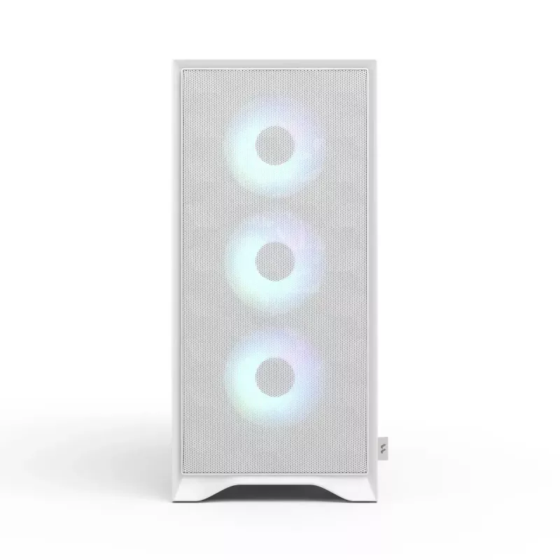 Fractal Design Pop 2 Air biały TG RGB Midi Tower PC case — ATX/Micro‑ATX/Mini‑ITX, szkło hartowane, 3x120mm wentylatory przednie