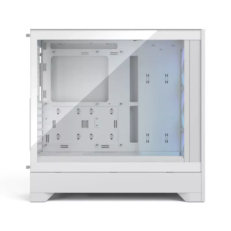 Fractal Design Pop 2 Air biały TG RGB Midi Tower PC case — ATX/Micro‑ATX/Mini‑ITX, szkło hartowane, 3x120mm wentylatory przednie