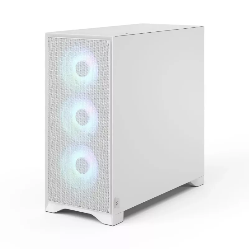 Fractal Design Pop 2 Air biały TG RGB Midi Tower PC case — ATX/Micro‑ATX/Mini‑ITX, szkło hartowane, 3x120mm wentylatory przednie