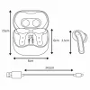 Bezprzewodowe słuchawki douszne Audiocore AC591 PRO — hybrydowy ANC, ENC, 6 mikrofonów, ładowanie USB‑C, do 9h odtwarzania, kompatybilne z Tuya, czarne
