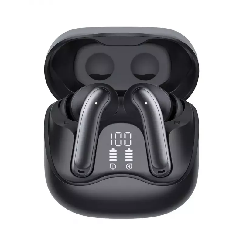 Bezprzewodowe słuchawki douszne Audiocore AC591 PRO — hybrydowy ANC, ENC, 6 mikrofonów, ładowanie USB‑C, do 9h odtwarzania, kompatybilne z Tuya, czarne