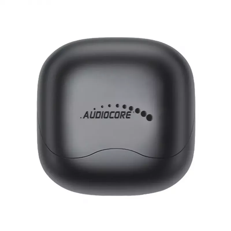 Bezprzewodowe słuchawki douszne Audiocore AC591 PRO — hybrydowy ANC, ENC, 6 mikrofonów, ładowanie USB‑C, do 9h odtwarzania, kompatybilne z Tuya, czarne