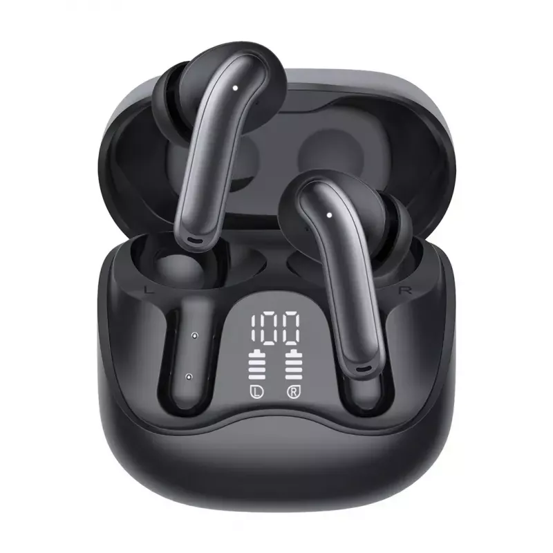 Bezprzewodowe słuchawki douszne Audiocore AC591 PRO — hybrydowy ANC, ENC, 6 mikrofonów, ładowanie USB‑C, do 9h odtwarzania, kompatybilne z Tuya, czarne