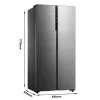 Midea MDRS619FIE46 Lodówka Side-by-Side 460 L