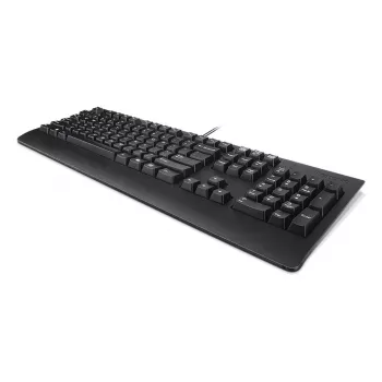 Przewodowa pełnowymiarowa klawiatura USB Lenovo 4Y41R64588 — US English, 104 klawisze, przełącznik tłokowy, kabel 2 m, czarna