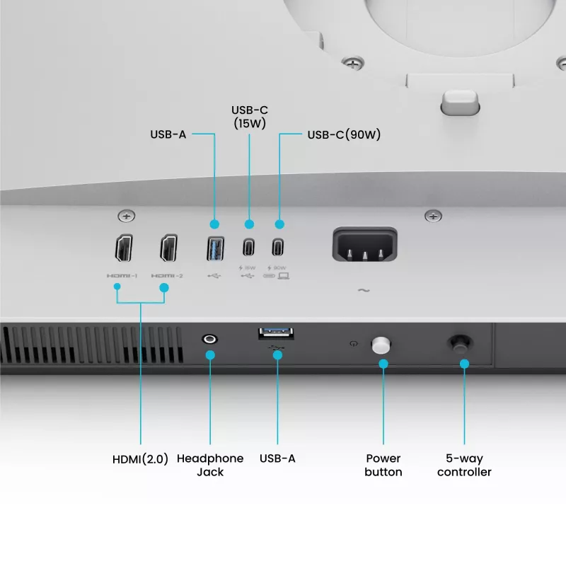 27-calowy monitor komputerowy BenQ MA270UP IPS 3840 x 2160 4K Ultra HD, 5 ms, 450 cd/m², USB-C, wbudowane głośniki, VESA, biały