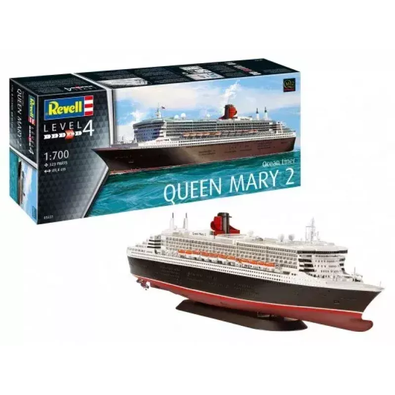 Model statku pasażerskiego REVELL Queen Mary 2 zestaw do montażu, skala 1:700