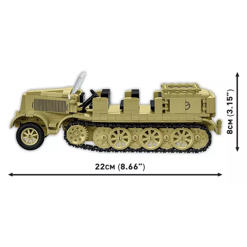 Zestaw konstrukcyjny Cobi Blocks Sd.Kfz.8 holujący 8.8 cm Flak 36, 975 elementów