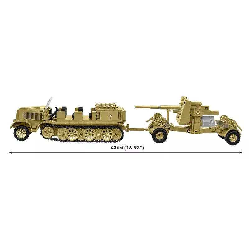 Zestaw konstrukcyjny Cobi Blocks Sd.Kfz.8 holujący 8.8 cm Flak 36, 975 elementów