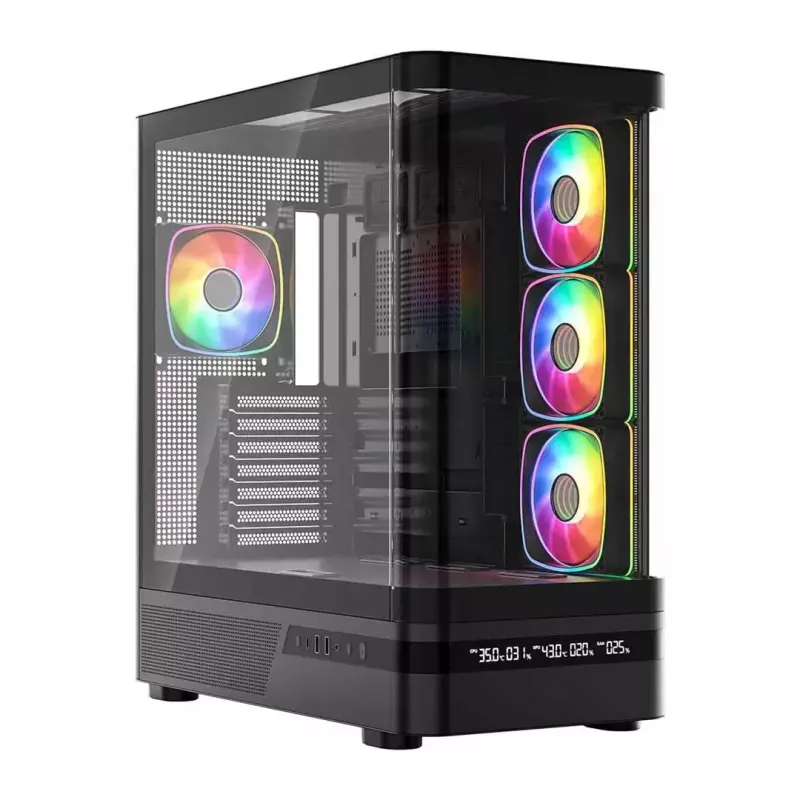Obudowa komputerowa MODECOM VOLCANO AQ200 ARGB MIDI czarna