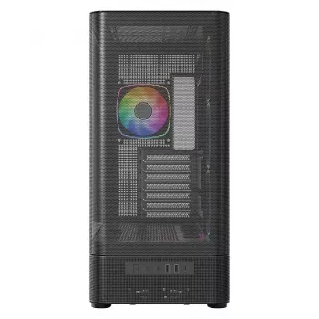 Obudowa komputerowa MODECOM VOLCANO AQ400 ARGB MIDI Czarna — MODECOM MC-A-AQ400-4FA-B