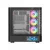 Obudowa komputerowa MODECOM VOLCANO AQ400 ARGB MIDI Czarna — MODECOM MC-A-AQ400-4FA-B