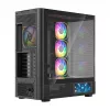 Obudowa komputerowa MODECOM VOLCANO AQ400 ARGB MIDI Czarna — MODECOM MC-A-AQ400-4FA-B