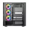 Obudowa komputerowa MODECOM VOLCANO AQ400 ARGB MIDI Czarna — MODECOM MC-A-AQ400-4FA-B